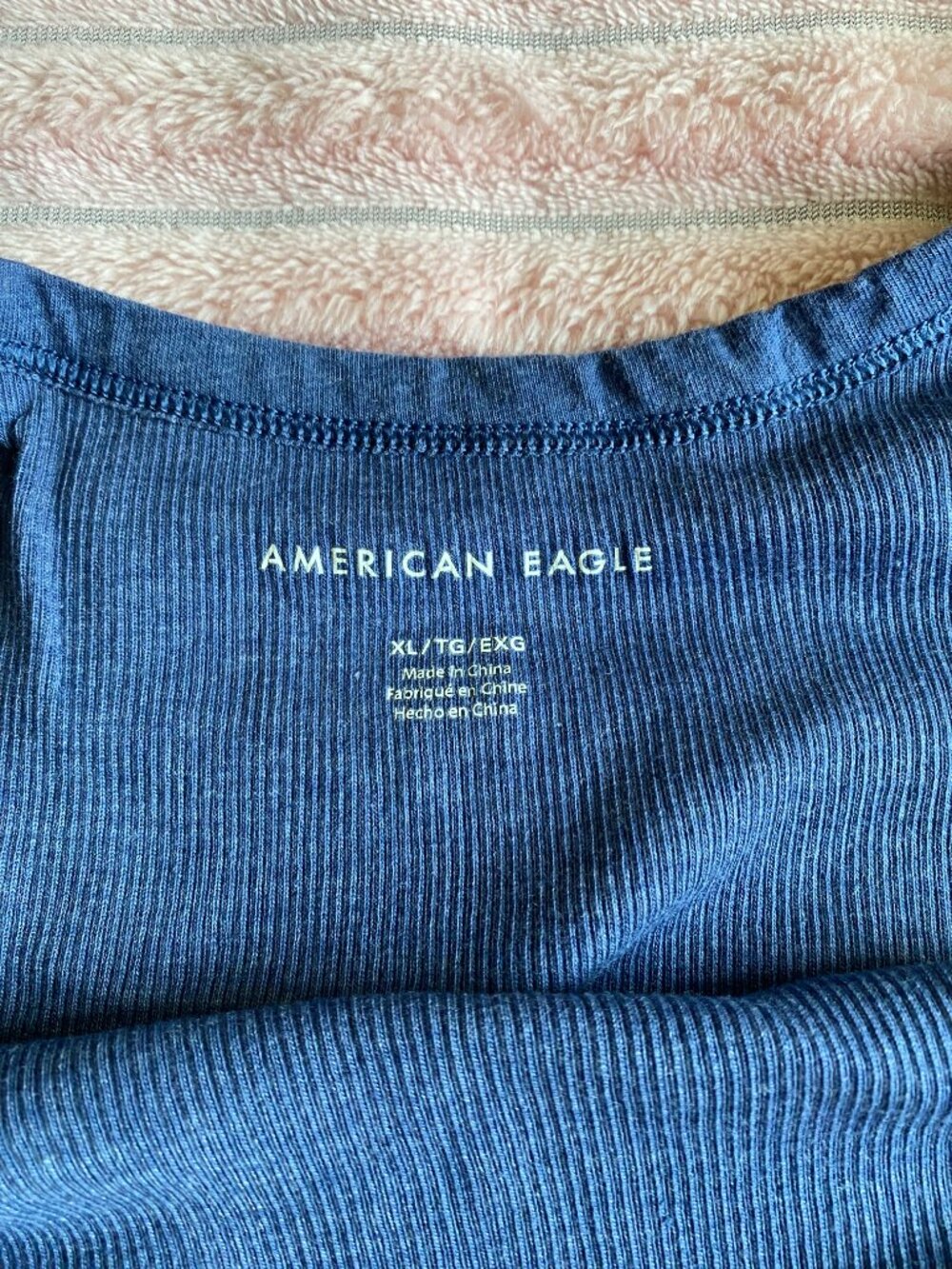 Blue Ribbed Tank Top - Picture 4 of 4